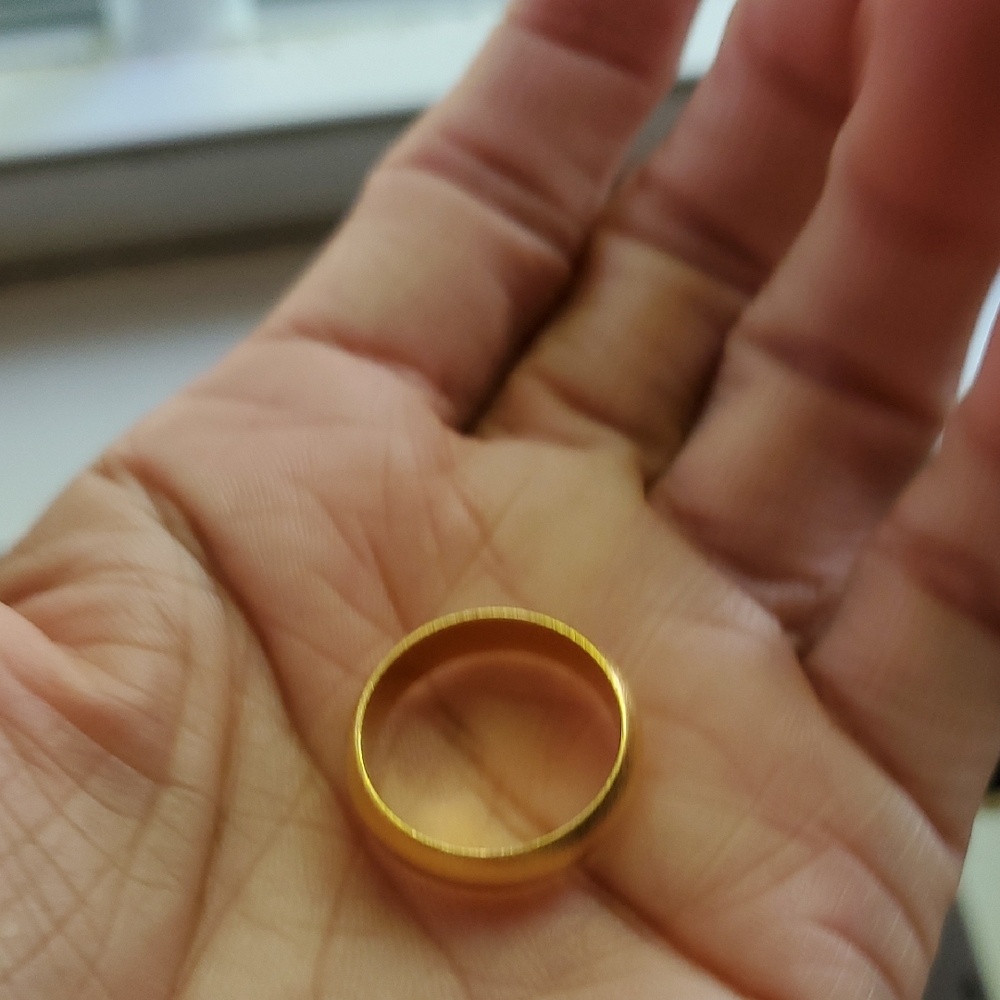 Elegant Pure Gold Plated Ring Size 7-8